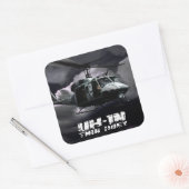 UH-1N Twin Huey Vierkante Sticker (Envelop)