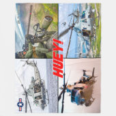 UH-1Y GIF "HUEY" FLEECE DEKEN (Voorkant)