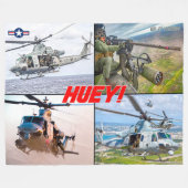 UH-1Y GIF "HUEY" FLEECE DEKEN (Voorkant (Horizontaal))