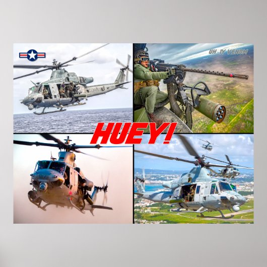 UH-1Y GIF "HUEY" POSTER (Voorkant)