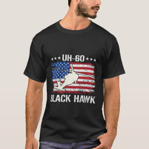 UH-60 Black Hawk Militair Helikopter Vlag Amerikaa T-shirt