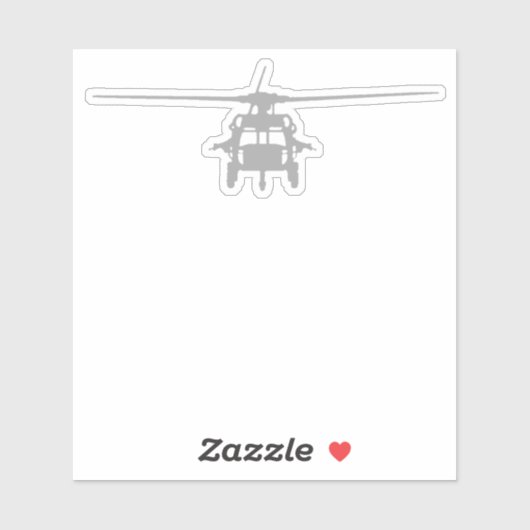 UH-60 Blackhawk Frontal Uitzicht Sticker (Vel)