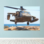 UH-60 M BLACKHAWK 40 x 60 Canvas Afdruk (Insitu (Houten vloer))