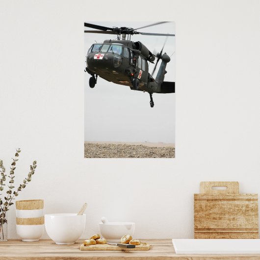 UH-60A Black Hawk Helicopter Poster (Keuken)