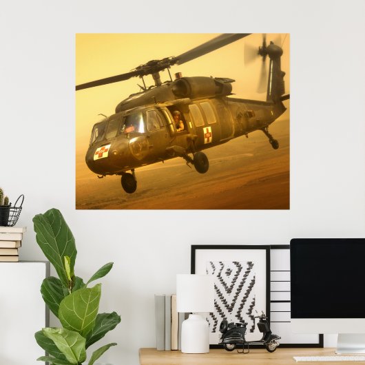 UH-60A Black Hawk Helicopter Poster (Thuiskantoor)