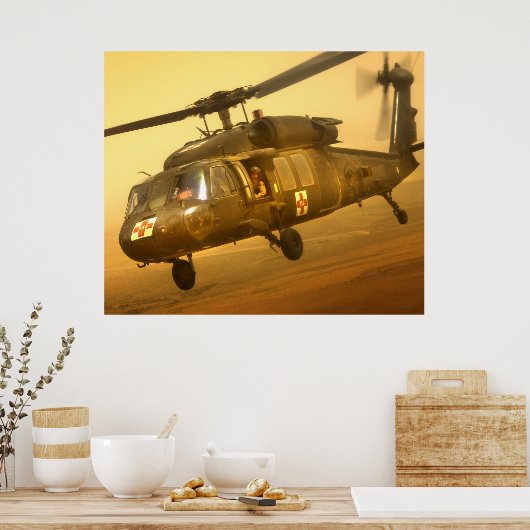 UH-60A Black Hawk Helicopter Poster (Keuken)