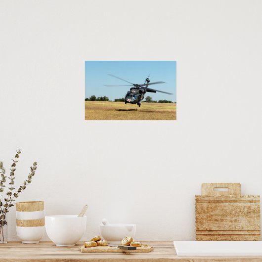 UH-60A Black Hawk Helicopter Poster (Keuken)