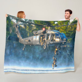 UH-60M ZWARTE HAWK FLEECE DEKEN