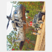 UH-60M ZWARTE HAWK FLEECE DEKEN (Voorkant)
