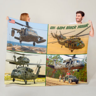 UH-60M ZWARTE HAWK FLEECE DEKEN