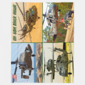 UH-60M ZWARTE HAWK FLEECE DEKEN (Voorkant)