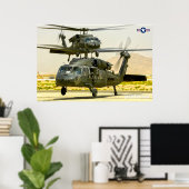 UH-60M ZWARTE HAWK POSTER (Thuiskantoor)