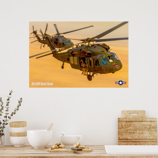 UH-60M ZWARTE HAWK POSTER (Keuken)