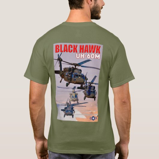 UH-60M ZWARTE HAWK T-SHIRT (Achterkant)
