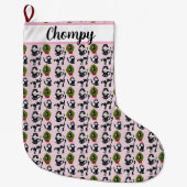 Uh Oh! De kat zit in de boom Grote Kerstsok (Voorkant)