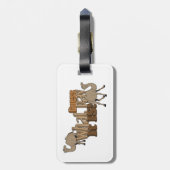 Uh OH Hump Day Camel WHO Cares Bagagelabel (Achterkant verticaal)