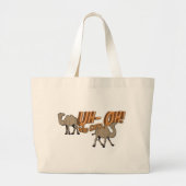 Uh OH Hump Day Camel WHO Cares Grote Tote Bag (Voorkant)