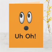 Uh Oh, I'm Sorry Emoji Happy Belated Birthday Kaart (Gele Bloem)