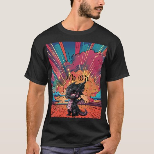 Uh Oh Little Dragon T-shirt (Voorkant)
