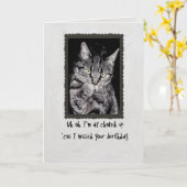 Uh Oh, Verlate Verjaardag Kaart (Gele Bloem)