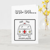 Uh-oh... word snel gezond Kaart (Gele Bloem)