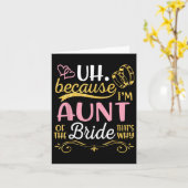 Uh omdat ik tante van de bruid ben, daarom zijn we kaart (Gele Bloem)