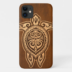 Uhane Honu Faux Wood Hawaiian Turtle Case-Mate iPhone Case