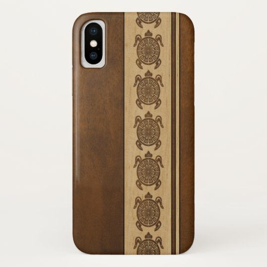 Uhane Honu Faux Wood Hawaiian Turtle Case-Mate iPhone Case (Achterkant)