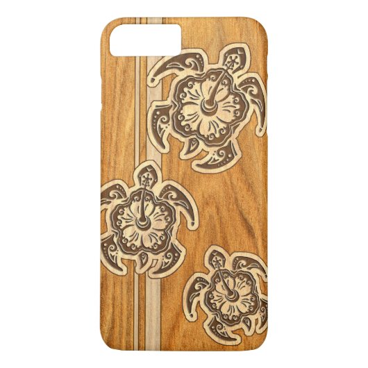 Uhane Honu Faux Wood Hawaiian Turtle Case-Mate iPhone Case (Achterkant)