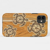 Uhane Honu Faux Wood Hawaiian Turtle iPhone 5 Hoes (Achterkant (horizontaal))