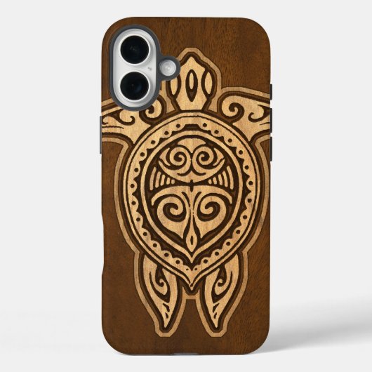 Uhane Honu Faux Wood Hawaiian Turtle iPhone 5 Hoes (Achterkant)