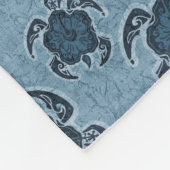 Uhane Honu Hibiscus Batik Hawaiian Turtle Fleece Deken (Hoek)