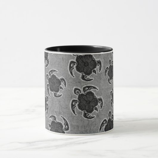 Uhane Honu Hibiscus Batik Hawaiian Turtle Mok (Midden)