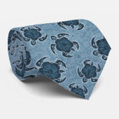 Uhane Honu Hibiscus Batik Hawaiian Turtle Stropdas (Opgerold)