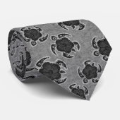 Uhane Honu Hibiscus Batik Hawaiian Turtle Stropdas (Opgerold)