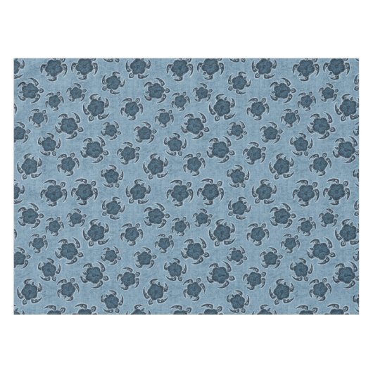 Uhane Honu Hibiscus Batik Hawaiian Turtle Tafelkleed (Voorkant (Horizontaal))