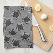 Uhane Honu Hibiscus Batik Hawaiian Turtle Theedoek (Quarter Fold)