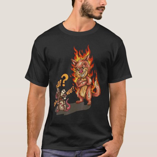 Uhh Wof Cat and Mouse Dog T-shirt (Voorkant)