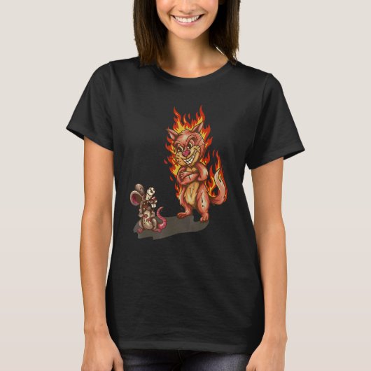 Uhh Wof Cat and Mouse Dog T-shirt (Voorkant)