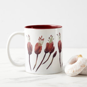 Uhiuhi Bloem Zeldzame Inheemse Hawaiaanse Elegante Tweekleurige Koffiemok