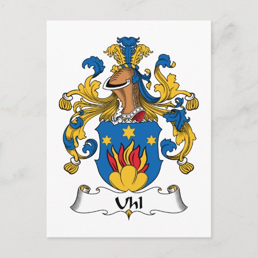 Uhl Family Crest Briefkaart (Voorkant)