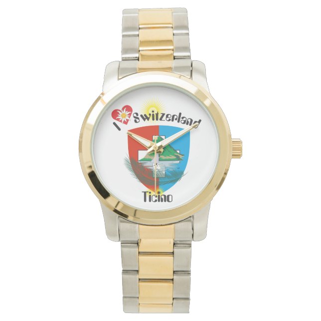 Uhr mit Schweizer-Entwurf Tessin die Schweiz Horloge (Voorkant)