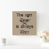 Uhr "The right time" Vierkante Klok (Huis)