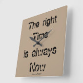 Uhr "The right time" Vierkante Klok (Hoek)