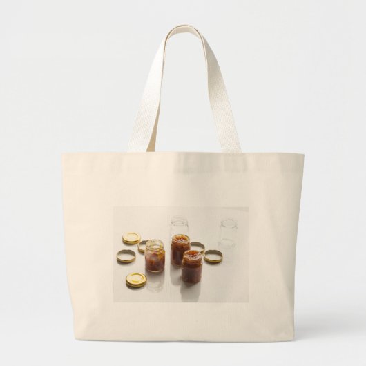 Ui ananas chutney ingrediënten en bereiding grote tote bag (Voorkant)
