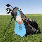 Ui-cartoon illustratie golfhanddoek (Groen)