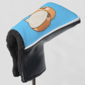 Ui-cartoon illustratie golfheadcover (3/4 voorkant)