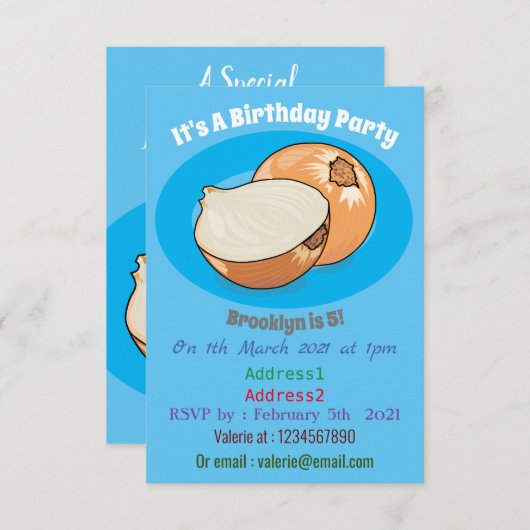 Ui-cartoon illustratie kaart (Voorkant / Achterkant)