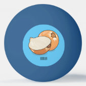 Ui-cartoon illustratie pingpongbal (Achterkant)