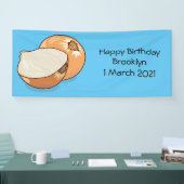 Ui-cartoon illustratie spandoek (Beurs)
